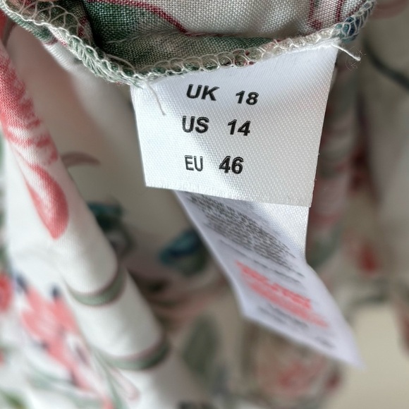 NWT Joe Browns White Floral Long Sleeve Button Down Shirt Dress Women’s Sz US 14 - Picture 4 of 7